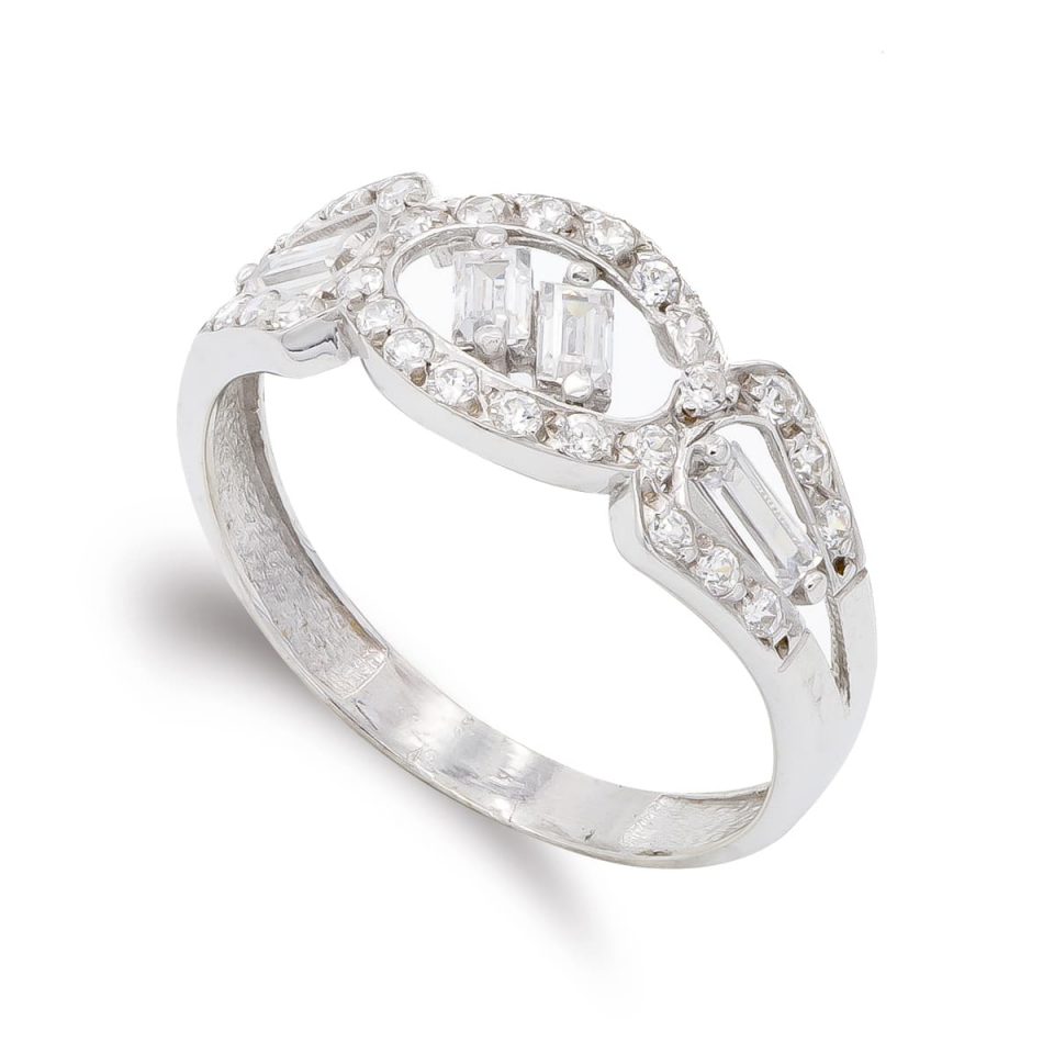 18K SORTIJA ORO BLANCO CIRCONITAS