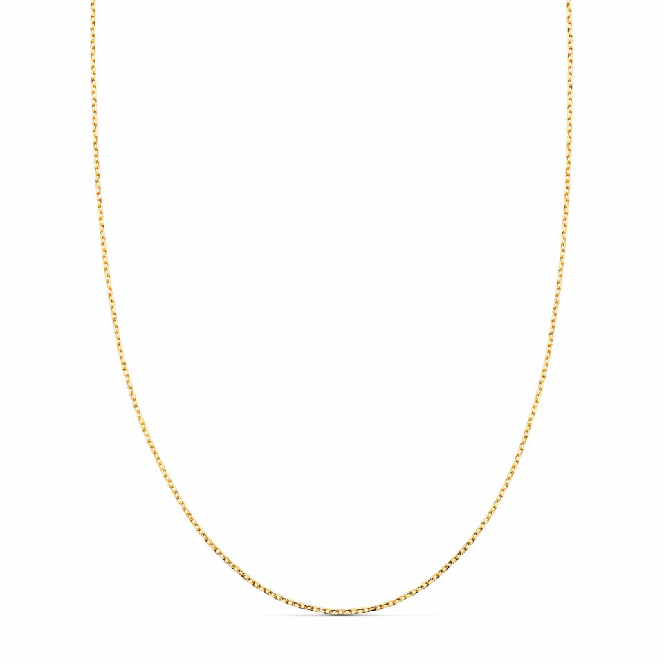 18K CADENA ORO AMARILLO FORZADA MACIZA ANCHO: 0.75 MM LARGO: 40 CM